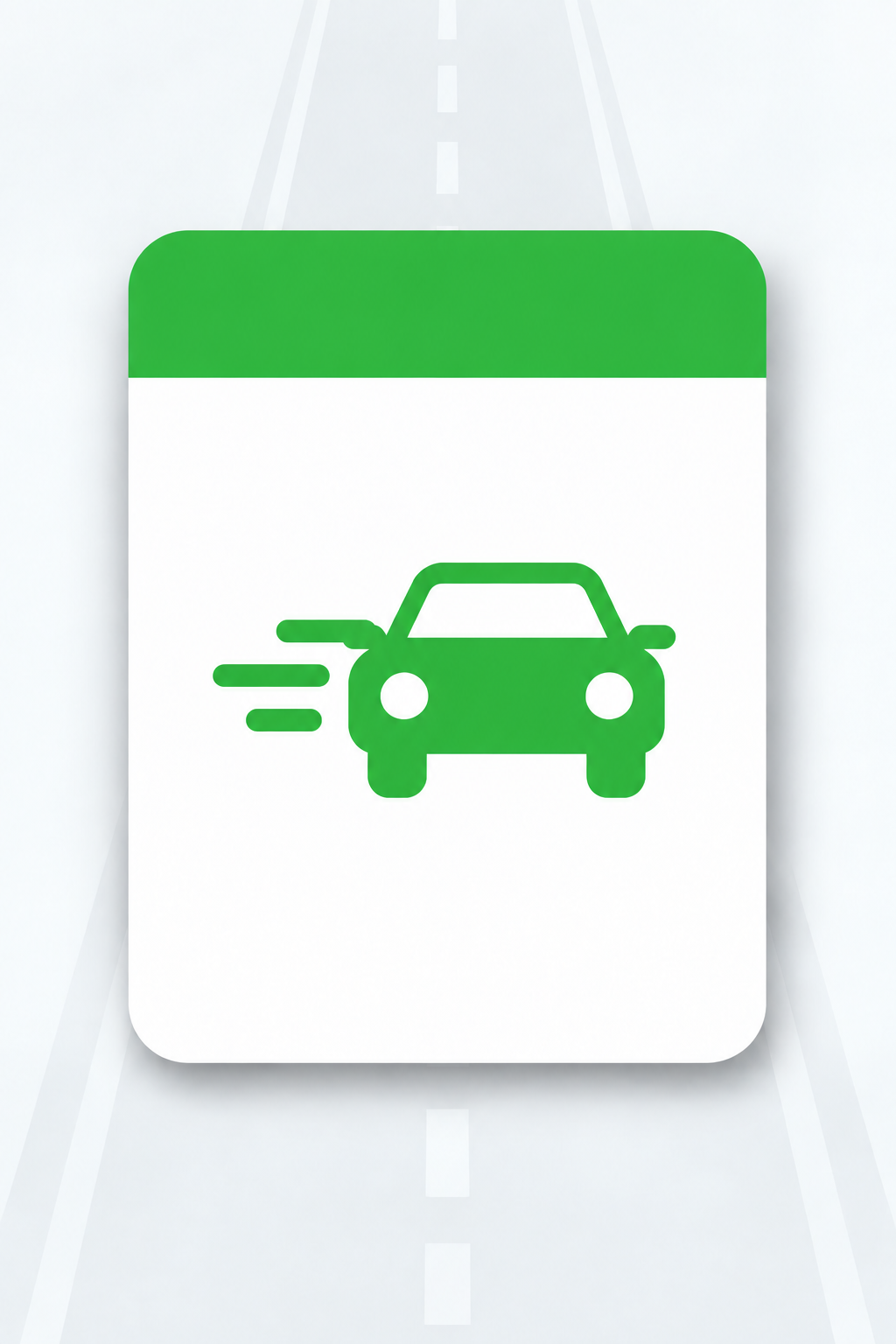 Ícone de carro em via livre para VMO boa